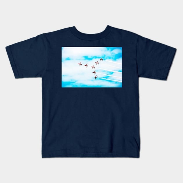 The Red Arrows Display Team Kids T-Shirt by tommysphotos